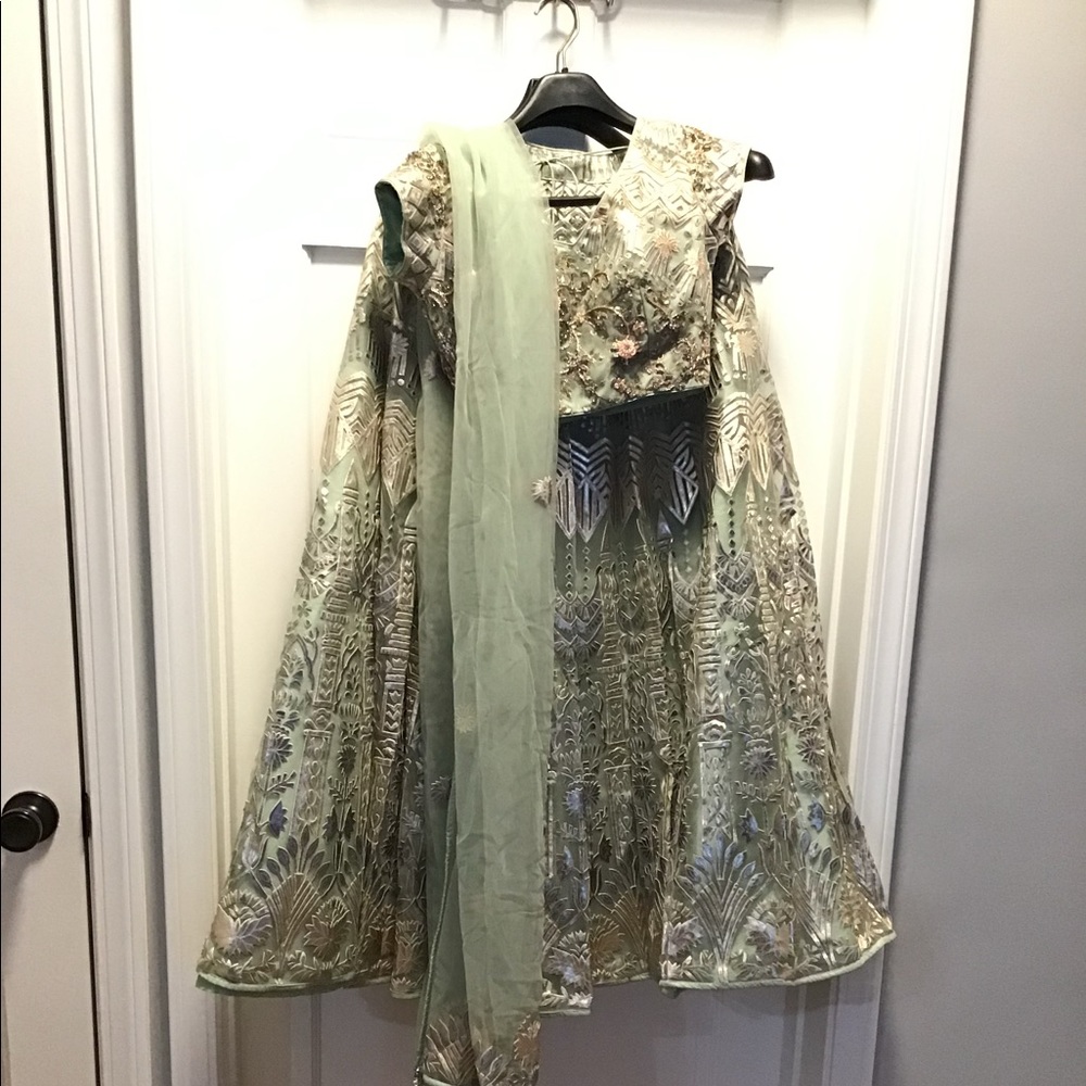 Falguni Shane and Peacock replica lengha -brand new